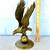 Antique 12” tall solid brass eagle perched on a ball figurine 3 thumbnail