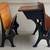 Antique Cast Iron School Desk and Bench (2 pcs) 2 thumbnail