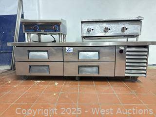 True 84” Chef Base Refrigerator With 4-Drawers 1