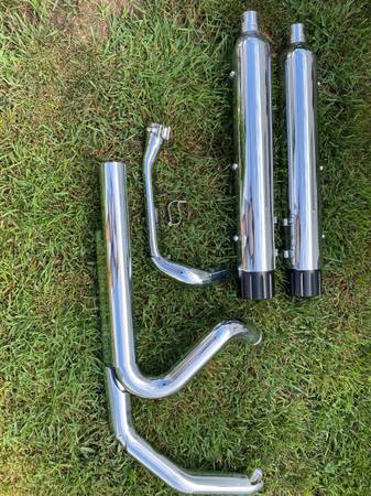 Harley davidson 2016 street glide full exhaust oem take off 1