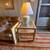 Pair of Vintage Rattan Glass-Top End Tables with Lamps 4 thumbnail