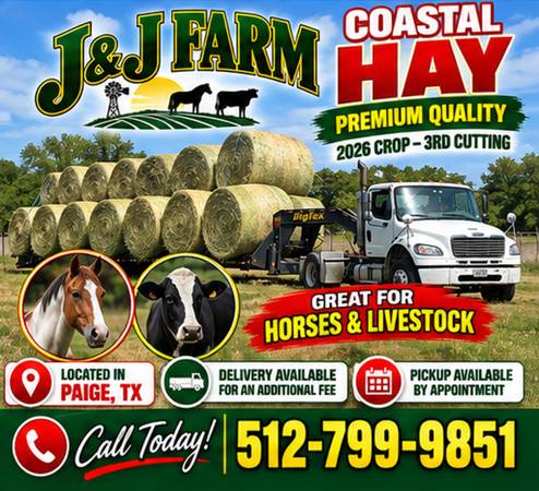 【omin】 QUALITY COASTAL HAY FOR SALE - farm & garden - by owner - sale