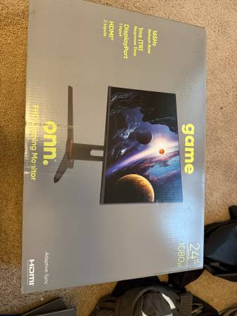 URGENT - ONN 24" 165 Hz FHD Gaming Monitor - Black - Pick up only - $55 (Palmer Ave)63471092666627120