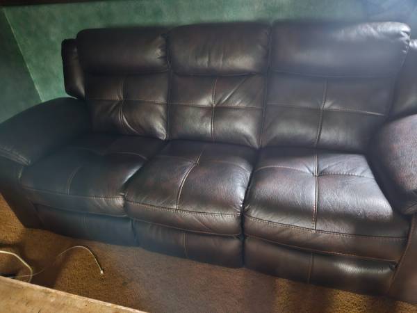 Leather couch 1