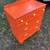 Vintage orange painted maple three drawer dresser 4 thumbnail