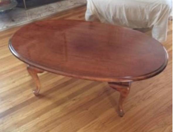 Oval Cherrywood Coffee Table 1