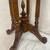 Stunning MidCentury Mahogany Round Console Table w/ Elaborate Carvings 3 thumbnail