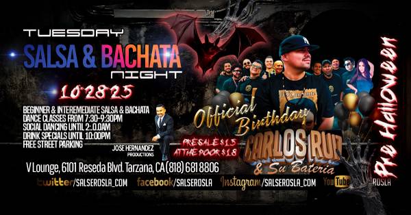 Halloween Salsa and Bachata Dance Classes, Live Band in Tarzana 1