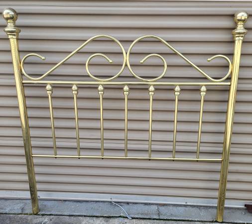 Queen Size Headboard -- Brass Color 1