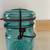 Antique 1/2 pint Blue Glass Ball Fruit Jar Glass Top Wire Bail  1900's 9 thumbnail