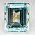 SEMI PRECIOUS CULTURED Rectangular Aquamarine 20 Carat Prong Setting 3 thumbnail