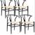 Black Round Table & Mid Century Weave Metal Chairs 7 thumbnail