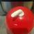 Large Red White Glass Pear Cookie Jar 3 thumbnail