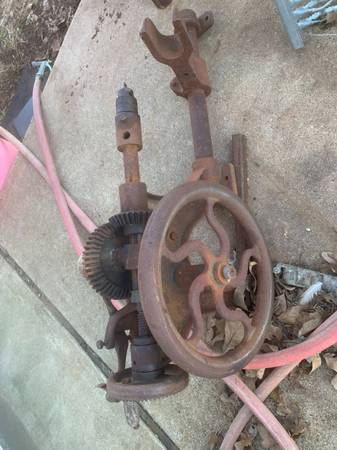 Antique Post drill press Barn Beam Drill 1