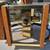1984 Fredrick Ramond RETRO Brass and Walnut Pentagon Chandelier 4 thumbnail