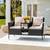New Outdoor Patio Loveseat Set, Modern Rattan Patio Sofa Set with Cushions and B 2 thumbnail