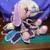 Handmade Peach Crocheted Bunny Rabbit plushie 4 thumbnail