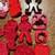 Cookie cutters--12 red plastic, 1 br. gingerbread boy. Holiday themes 2 thumbnail
