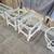 Stunning Rectangle White Bamboo Coffee Table with Glass Top! 8 thumbnail