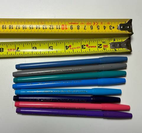 Art and drafting supplies: crayons, chalk, precison pens, stencils 1