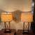 RESTORATION HARDWARE MODERN BRASS TABLE LAMPS & SHADES 3 thumbnail