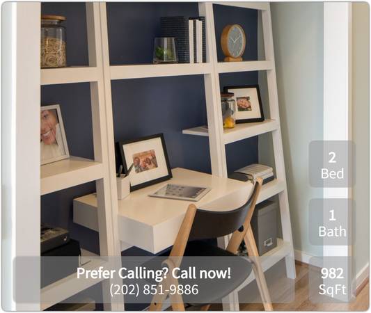 $3,700 / 2br - 982ft2 - Beautiful 2 bedroom, 1 bathroom with gorgeous views! 982 Sq Ft! (Washington - Shaw -  D.C.)64040028135425121