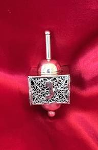 Chanukah Sterling Silver Dreidel Museum Quality Filigree - Made in Isr - $185 (Mequon)63471407311619121