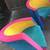Chair Set: Rare Vintage Italian Postmodern Ultrasuede Mirror Image Pair 3 thumbnail
