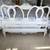 Beautiful High Quality Vintage French Carved Double White Headboard 1 thumbnail