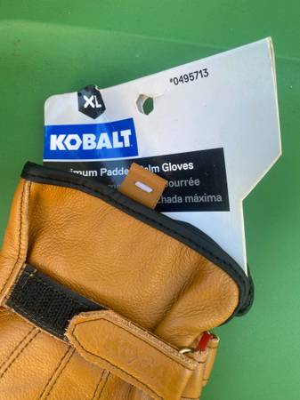 KOBALT MAXIMUM LEATHER GLOVES PADDED PALMS SIZE XLARGE NEW 1