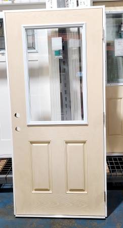 New 36" 1/2 Clear LH Outswing Fiberglass Exterior Entry Door SG 1