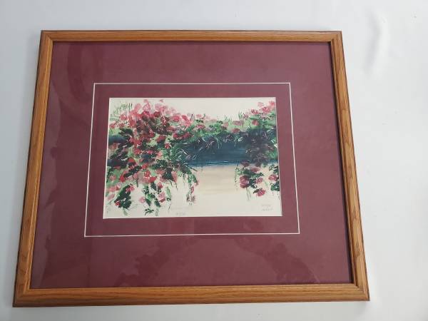 Petunias 97/100 by Acker Print Framed 1