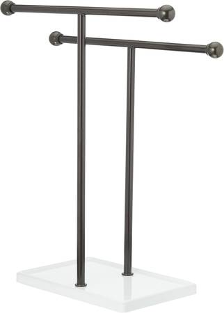 Amazon Basics Double-T Hand Towel Holder and Accessories Jewelry Stand 1