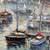 Signed, Big, Beautiful Boating Scene With Great, Engaging Colors 16 thumbnail