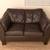 Rich Chocolate Brown Leather Couch 1 thumbnail