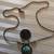 Vintage Sterling Silver Necklace with NATURAL Green Turquoise Stones 9 thumbnail