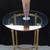 Vintage Labarge Mid-Century Brass & glass Side Table 3 thumbnail