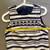 J. Crew Navy Blue Striped Scalloped Trim Grommet Shift Dress Size 00 12 thumbnail