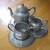 New England Solid Pewter Carr Craft Pitcher, Sugar, Creamer & Tray Set 2 thumbnail