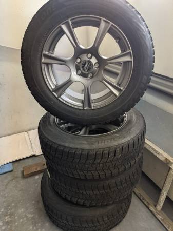 16 x 7.5 Aluminum wheels 5x100 205/65r16 tires 1