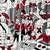 Surreal Painting Large Acrylic canvas 1998 Black Red White Gray 6 thumbnail