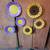 Hand painted glass yard flowers 4 thumbnail