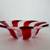 murano glass candy cane hand made bowl 6” 7 thumbnail