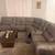Large Gray  Sectional Sofa with Recliner 1 thumbnail