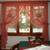 11 pc Set of Sheer Red/Pink Curtains/ Drapes w/ Priscilla - Rod Pocket 2 thumbnail
