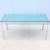 Mid-Century Modern Milo Baughman Glass & Stainless-Steel Desk Table 1 thumbnail