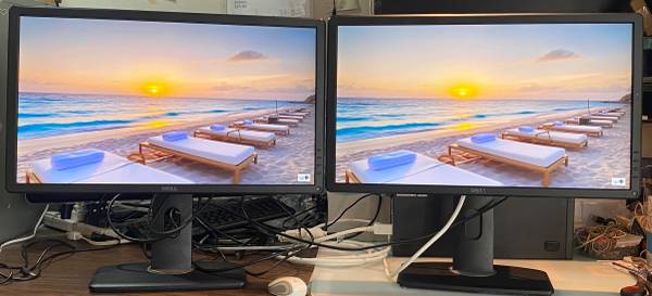 2 x Dell 24” LCD monitors 1