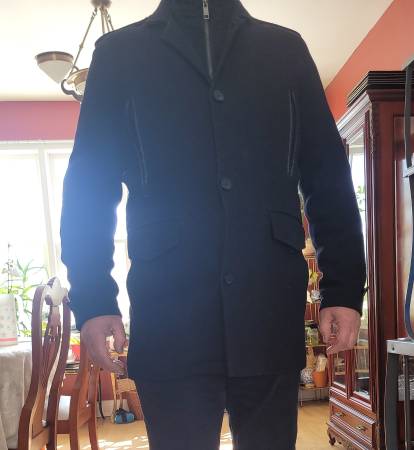 Men's Wool Pea Coat Jacket 1