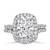 Engagement ring, CZ Oval Cushion 4.0 Ct. 14K Ring, by Birkat Elyon size 5 1/2 15 thumbnail