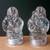 Holiday Traditions Gorham Lenox Germany Crystal Santa Salt and Pepper 1 thumbnail